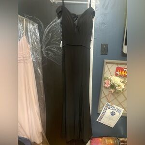 Off the shoulder Black Elegant Prom Dress